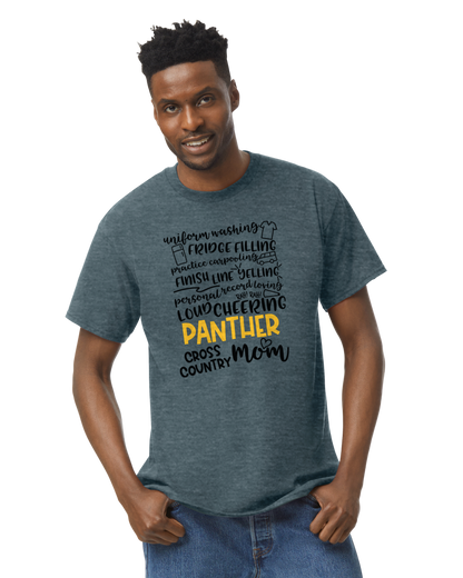 Panther Cross Country Mom ADULT Softstyle Tee