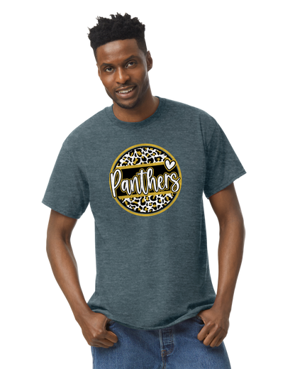 Panthers Gold Circle YOUTH to ADULT  tee - customizable