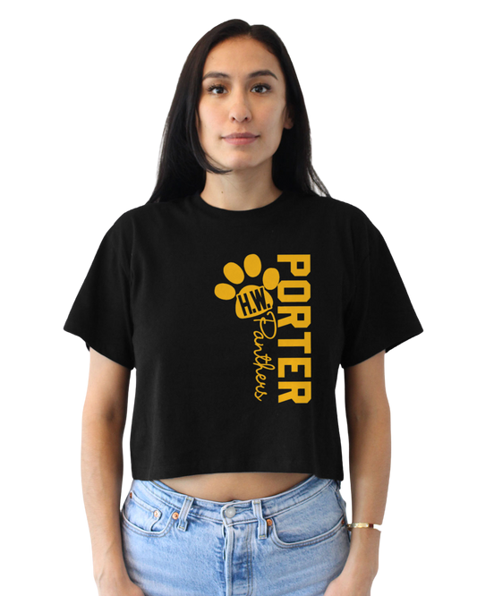 H.W. Porter PAW vertical Crop Tee Adult Customizable