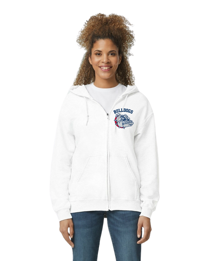 Helen Baldwin MS Bulldogs Zip Up Hooded Sweatshirt Youth to Adult sizes
