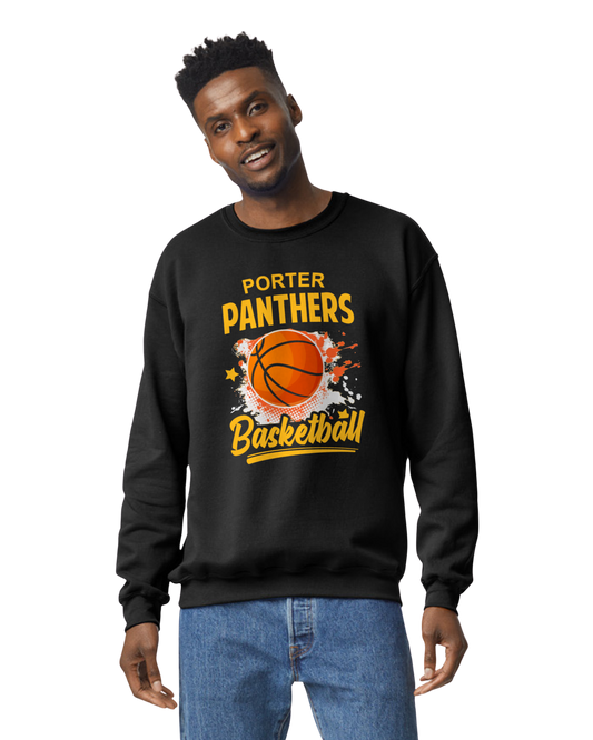 H.W. Porter Basketball Graphic Crew Neck Sweatshirt Youth to Adult Customizable