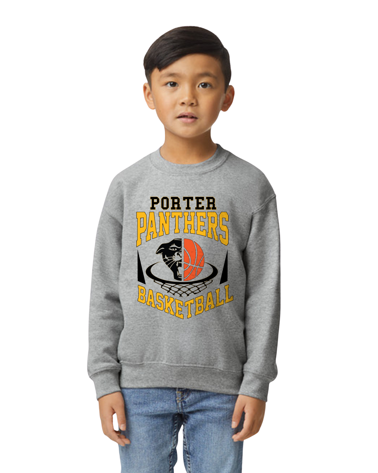 H.W. Porter Basketball Panther Crew Neck Sweatshirt Youth to Adult - Customize Yours Now!