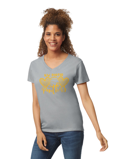 Porter Basketball Heart Womens Vneck Tshirt - Customize yours Now!