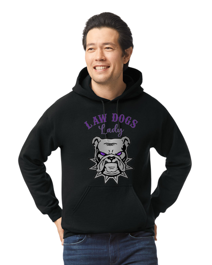 Law Dogs Lady Gildan Hoodie Adult.  Multiple Colors - Customizable yours today!
