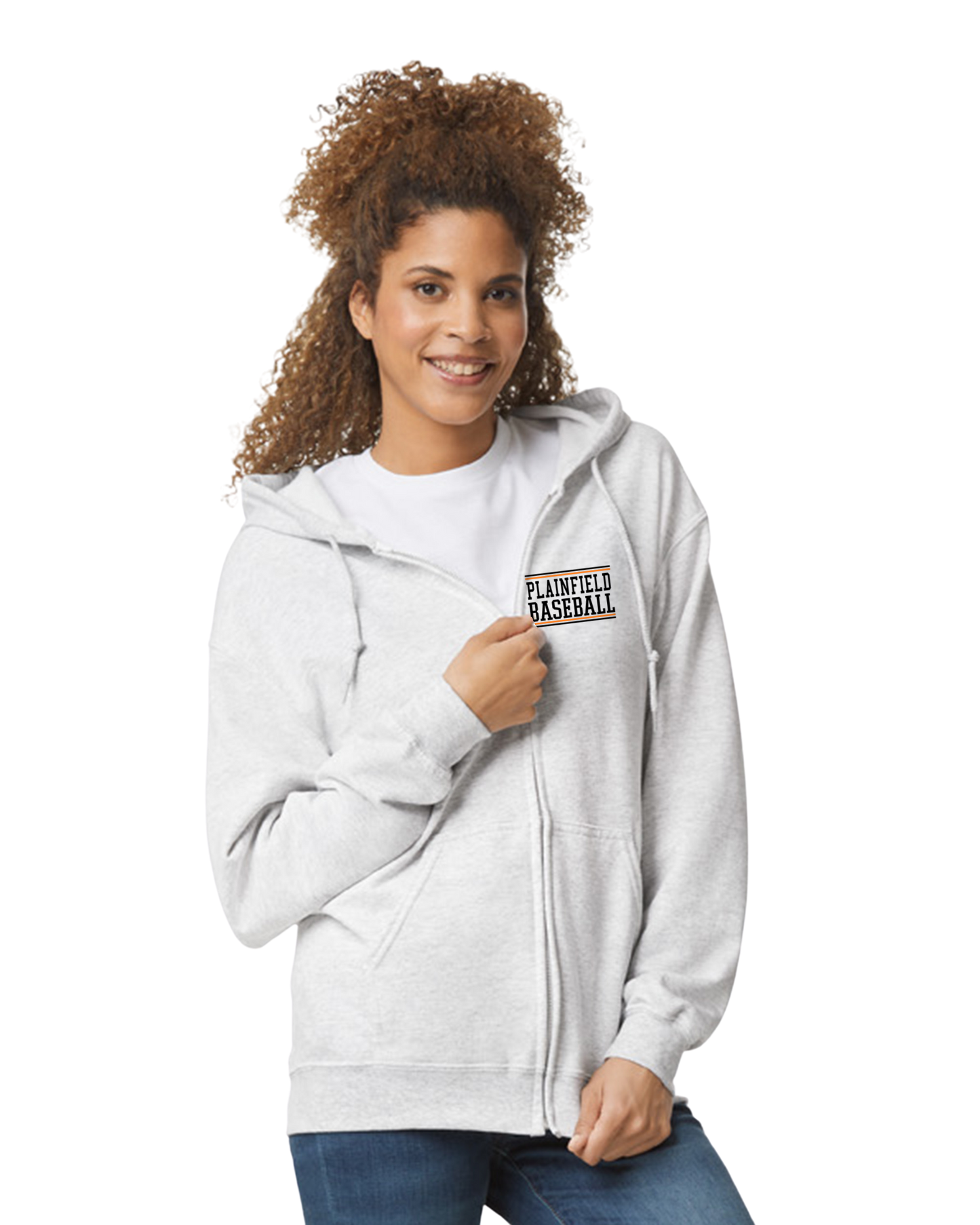 Plainfield Baseball Zip Up Sweatshirt ADULT sizes _ CUSTOMIZE yours now!