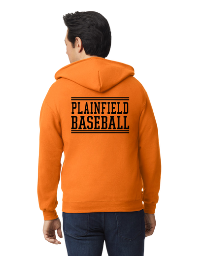 Plainfield Baseball Zip Up Sweatshirt ADULT sizes _ CUSTOMIZE yours now!