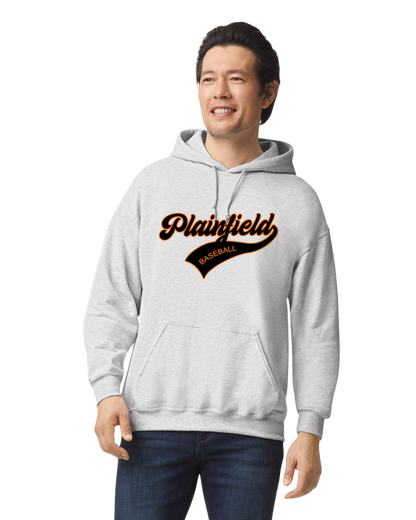 Plainfield Baseball Cursive Youth to Adult Hooded Sweatshirt - Customize yours today!