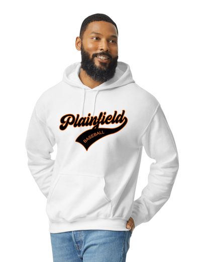 Plainfield Baseball Cursive Youth to Adult Hooded Sweatshirt - Customize yours today!