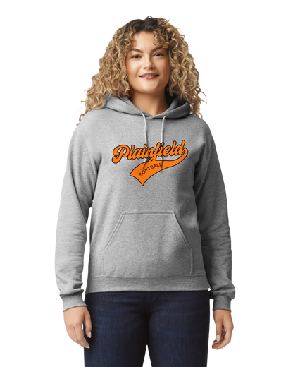 Plainfield Softball Cursive Youth to Adult Hooded Sweatshirt - Customize yours today!
