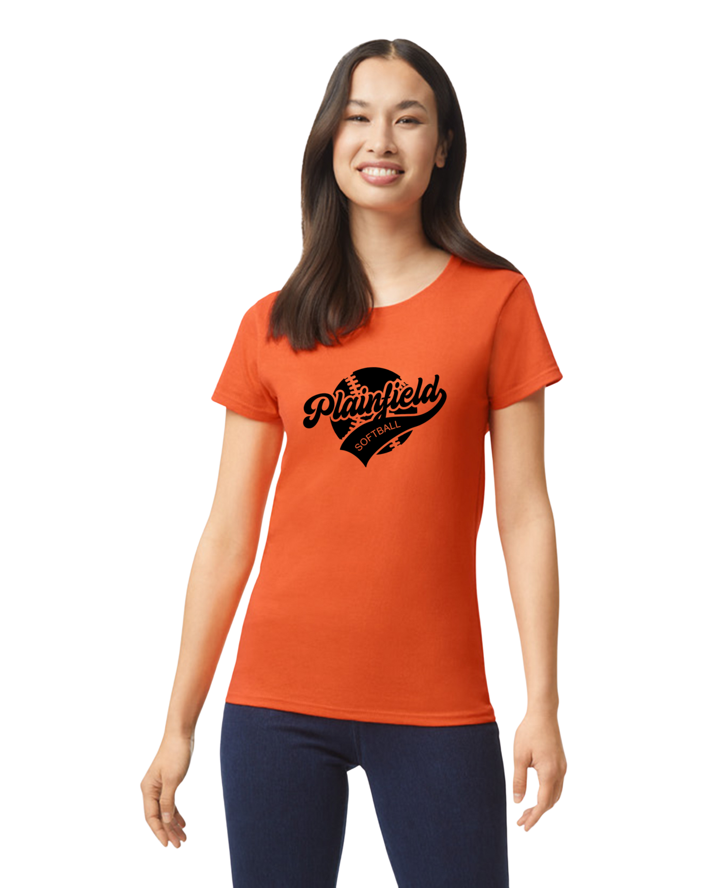 Plainfield Softball Ball Solid Tshirt WOMENS sizes - Customize yours now!