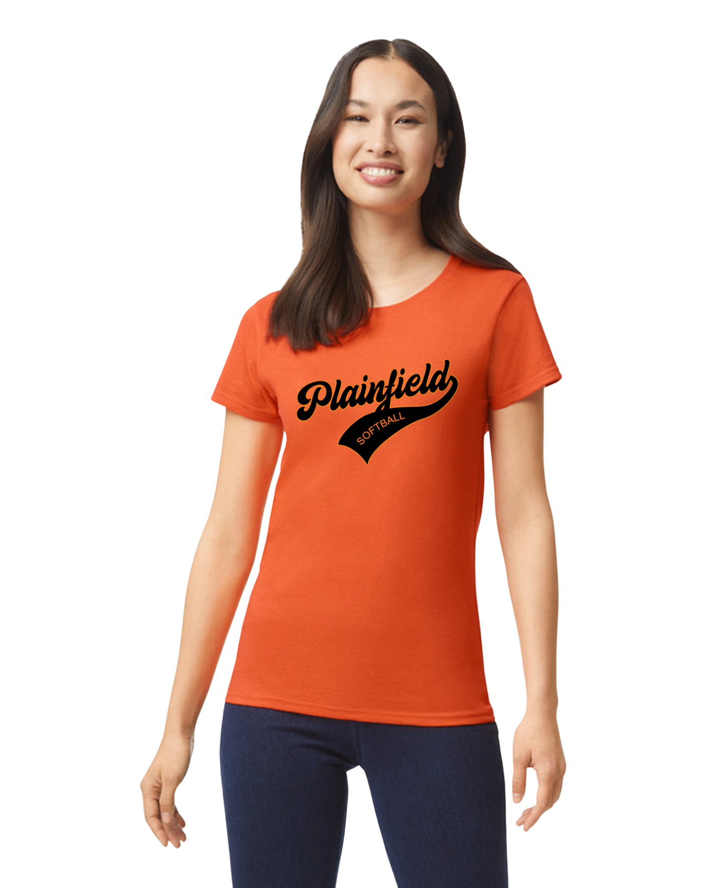 Plainfield Softball Cursive (no ball) Tshirt WOMENS sizes - Customize yours now!