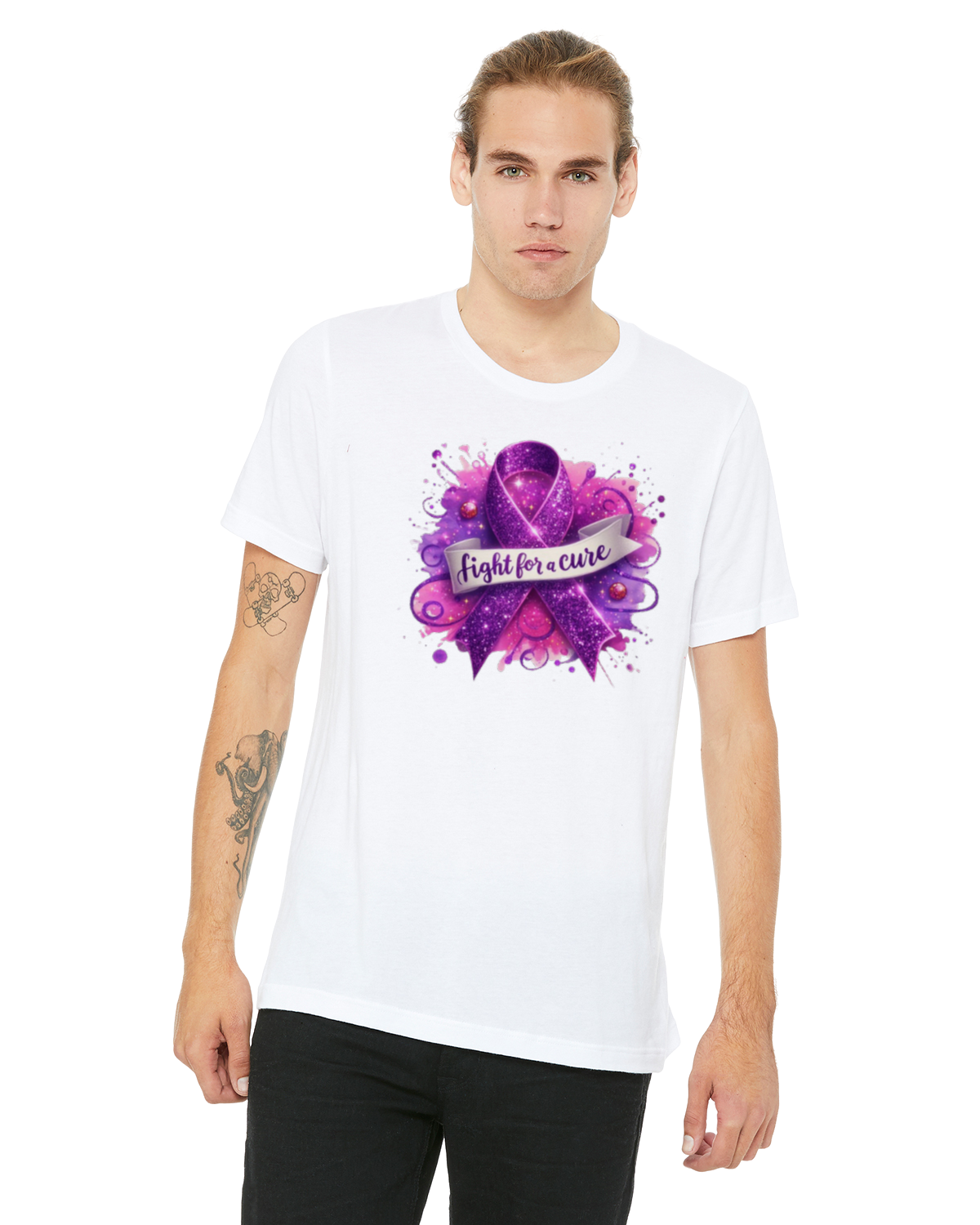 Alzheimer's FIGHT FOR A CURE TShirt Bella+Canvas - Customize yours today!