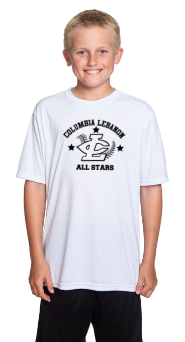 CLLL U12 All Star Tees A4Sport Wicking - Youth, Adult and Women's Cut (add back)