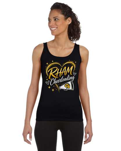 RYFC RHAM NEW 50th Anniversary CHEERLEADING Adult Gildan Softstyle Tank Top Mens/Womens Regular or Racerback