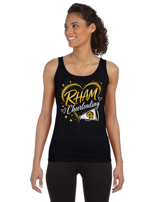 RYFC RHAM NEW 50th Anniversary CHEERLEADING Adult Gildan Softstyle Tank Top Mens/Womens Regular or Racerback