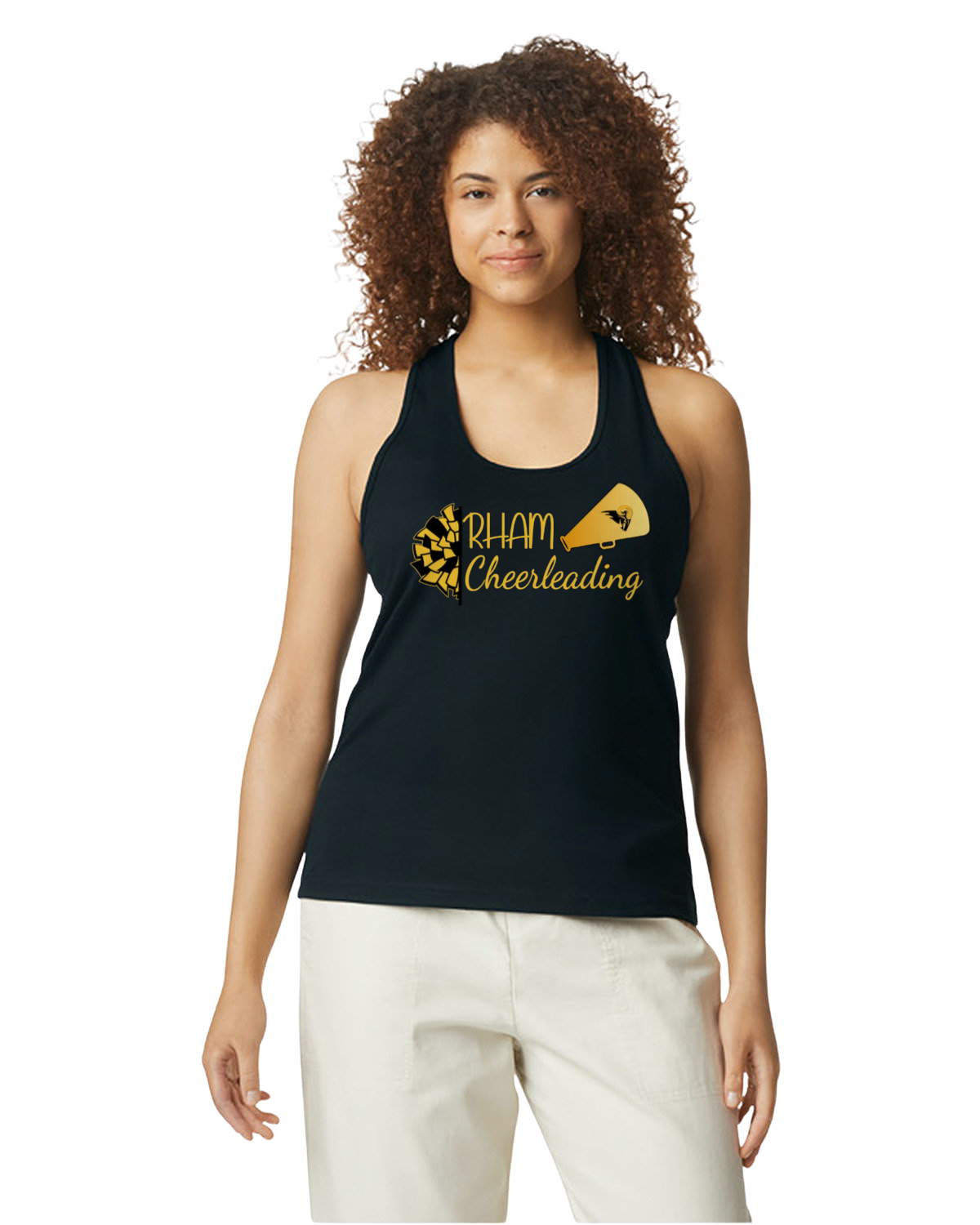 RYFC RHAM CHEERLEADING Adult Gildan Softstyle Tank Top Mens/Womens Regular or Racerback