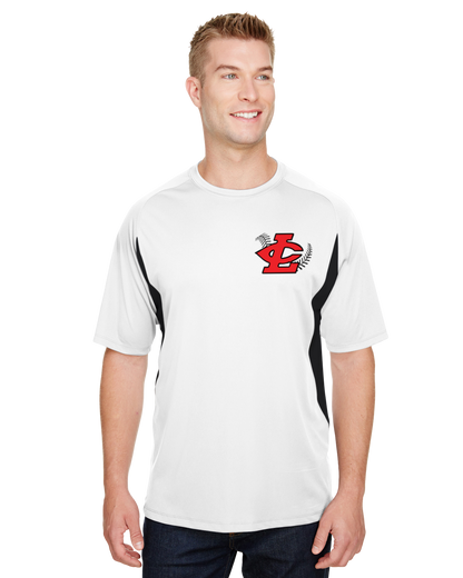 CLLL A4 Cooling Performance Color Block Short Sleeve T-Shirt WHITE