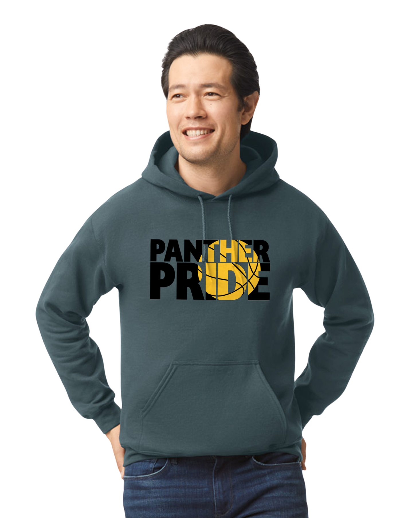 Panthers Bball Pride - Hooded Softstyle Sweatshirt YOUTH to ADULT sizes (multiple color/ layout choices)