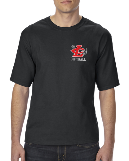 CLLL softball unisex Tshirt TALL SIZES Gildan Ultra Cotton BLACK