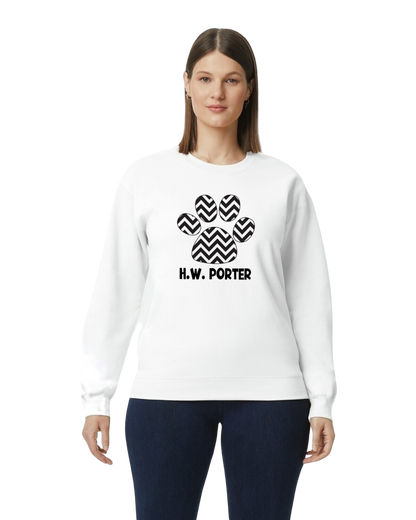 H.W. Porter Chevron Crew Neck Gildan Heavy Blend Sweatshirt