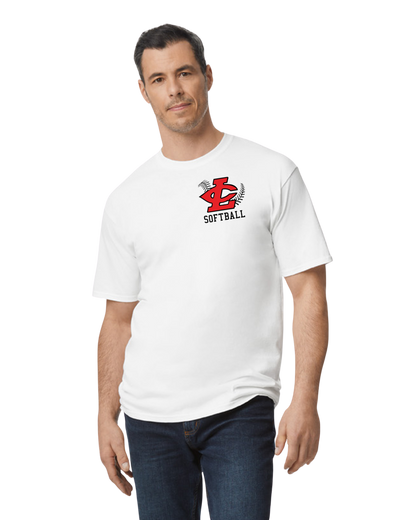 CLLL Softball unisex Tshirt TALL SIZES Gildan Ultra Cotton WHITE