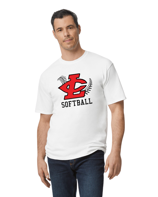 CLLL Softball unisex Tshirt TALL SIZES Gildan Ultra Cotton WHITE (Copy)
