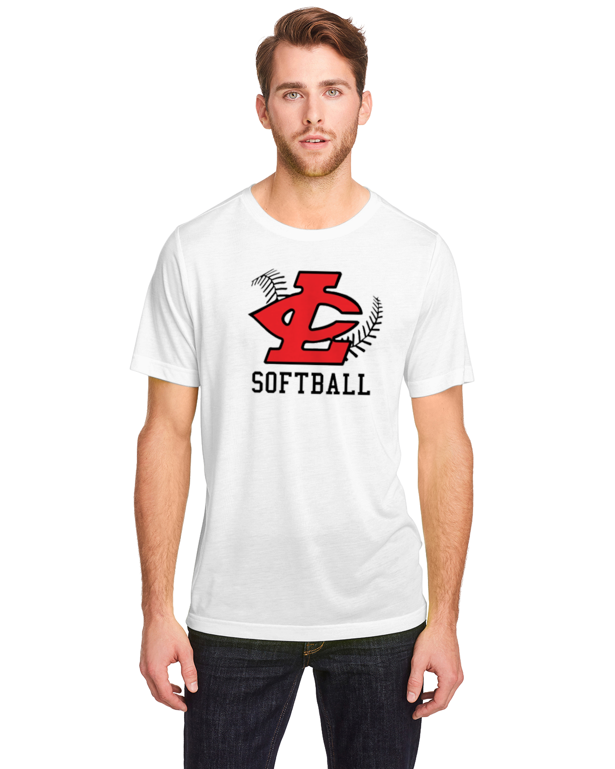 CLLL Softball Unisex Performance Tshirt TALL SIZES Gildan Ultra Cotton WHITE