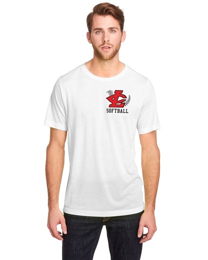CLLL Softball Unisex Performance Tshirt TALL SIZES Gildan Ultra Cotton WHITE