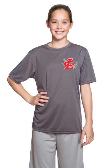 CLLL A4 Youth Cooling Performance Short Sleeve T-Shirt Dark GREY