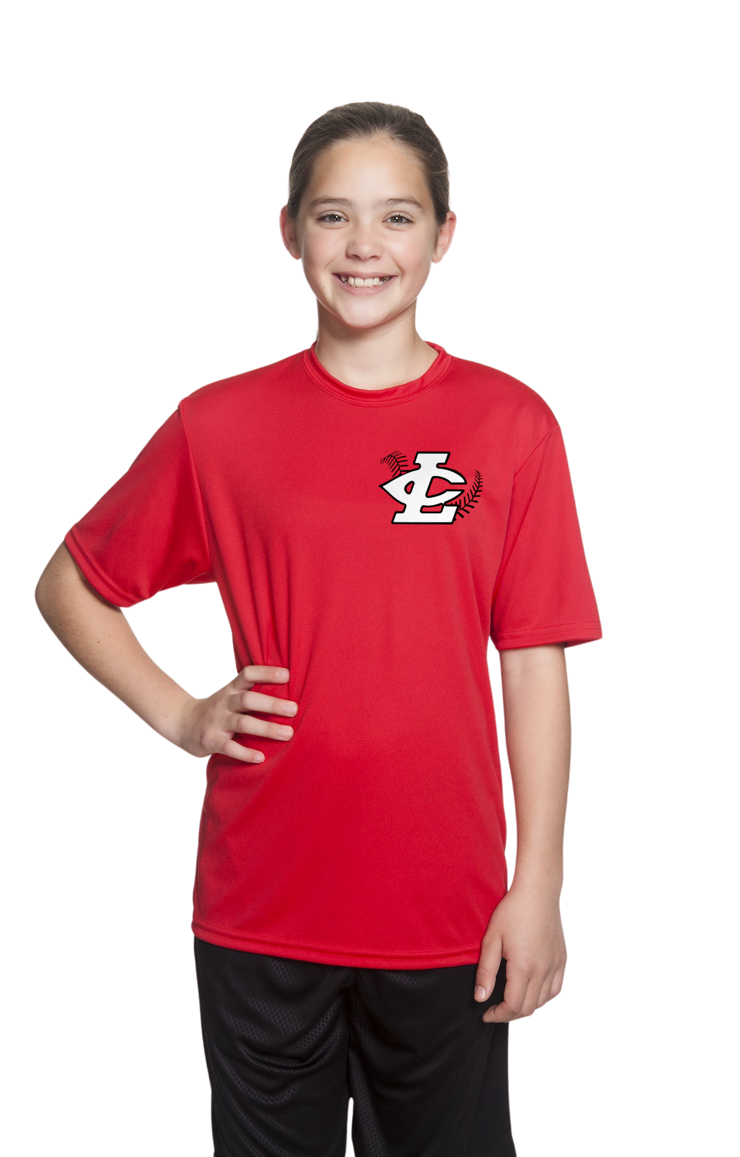 CLLL A4 Youth Cooling Performance Short Sleeve T-Shirt RED