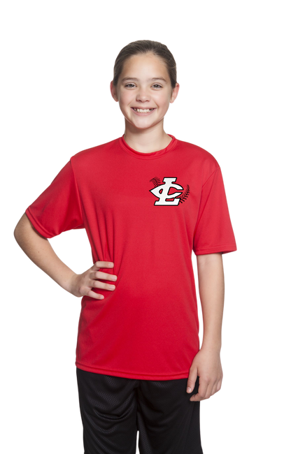 CLLL A4 Youth Cooling Performance Short Sleeve T-Shirt RED
