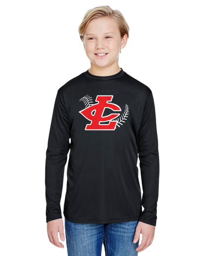 CLLL A4 Youth Cooling Performance Long Sleeve T-Shirt BLACK