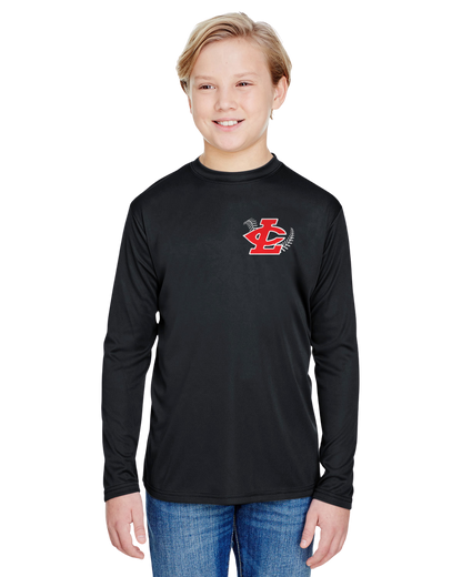 CLLL A4 Youth Cooling Performance Long Sleeve T-Shirt BLACK