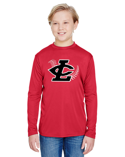 CLLL A4 Youth Cooling Performance Long Sleeve T-Shirt RED