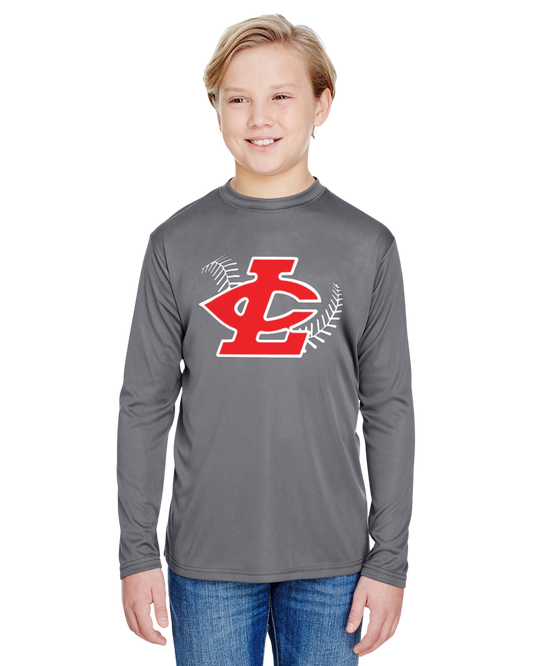CLLL A4 Youth Cooling Performance Long Sleeve T-Shirt Graphite