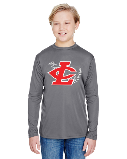 CLLL A4 Youth Cooling Performance Long Sleeve T-Shirt Graphite