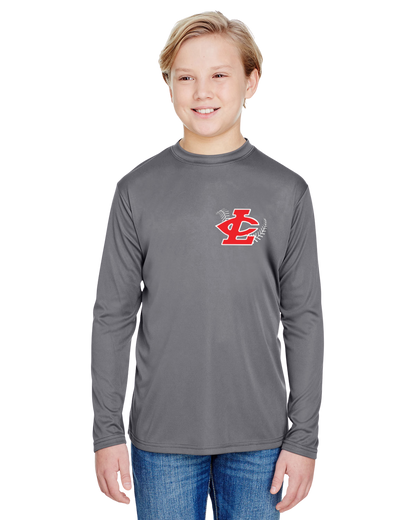 CLLL A4 Youth Cooling Performance Long Sleeve T-Shirt Graphite