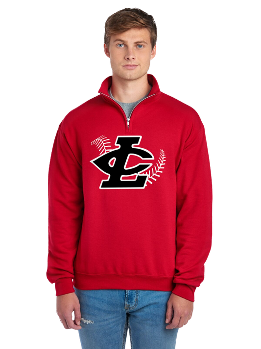 CLLL Adult Jerzees Quarter Zip Sweatshirt RED