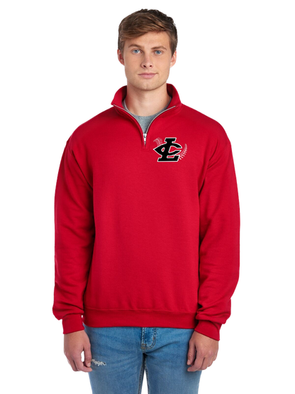 CLLL Adult Jerzees Quarter Zip Sweatshirt RED