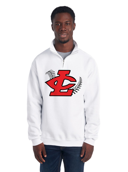 CLLL Adult Jerzees Quarter Zip Sweatshirt WHITE