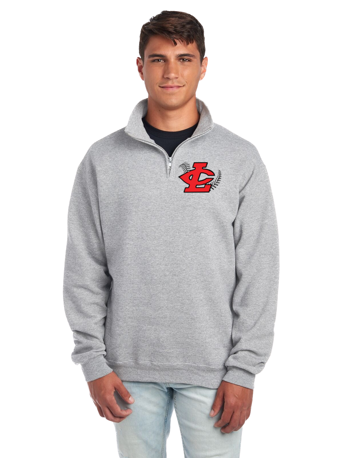 CLLL Adult Jerzees Quarter Zip Sweatshirt GRAY