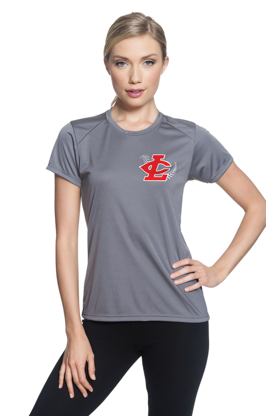 CLLL A4 Womens Cut Cooling Performance Short Sleeve T-Shirt GRAPHITE
