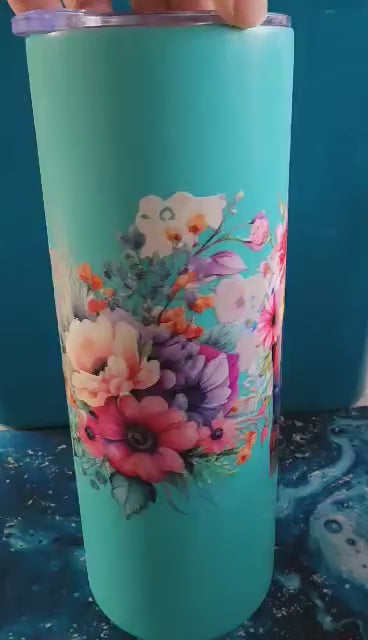 20 Oz Skinny Tall Tumbler and metal Straw - Country Boots