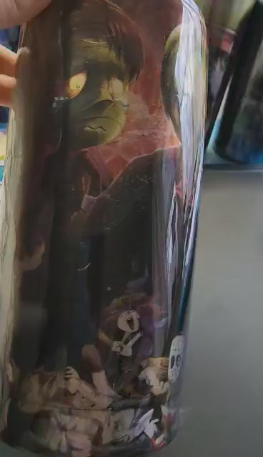 20 Oz Epoxy Tumbler and metal Straw - Halloweeen