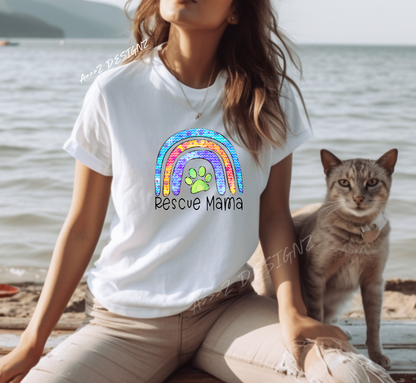 Rescue Mama Adult Tshirt