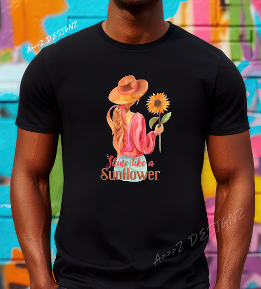 Sunflower Shine Like a Sunflower Adult Tshirt