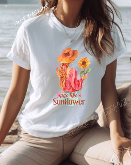 Sunflower Shine Like a Sunflower Adult Tshirt