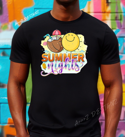 Summer Nights Adult Tshirt