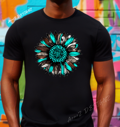 Sunflower Cowhide Adult Tshirt