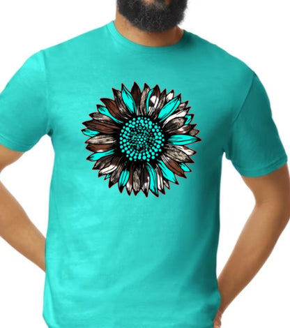 Sunflower Cowhide Adult Tshirt
